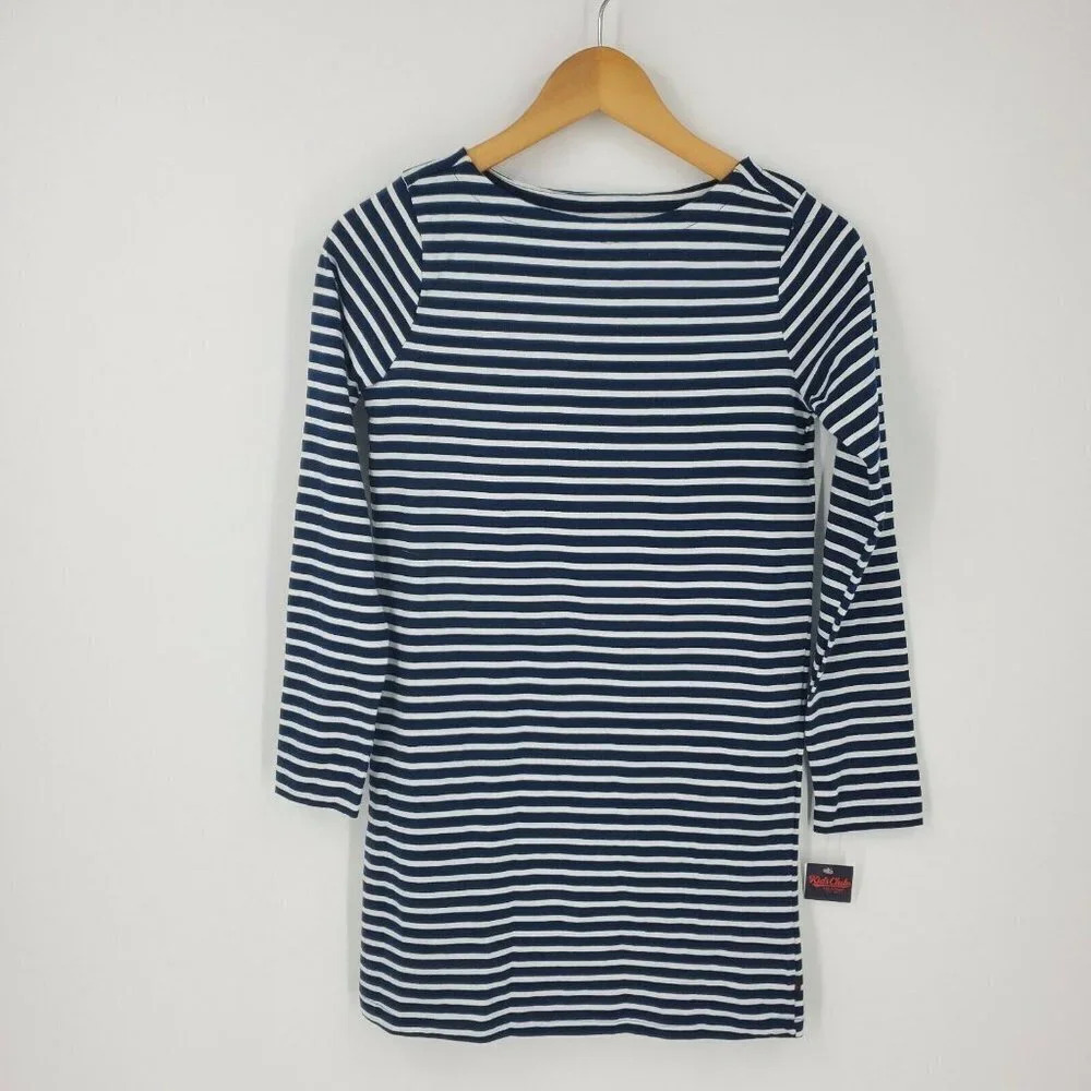 Kid's Club for Kidbox Girl's Navy Striped Dress